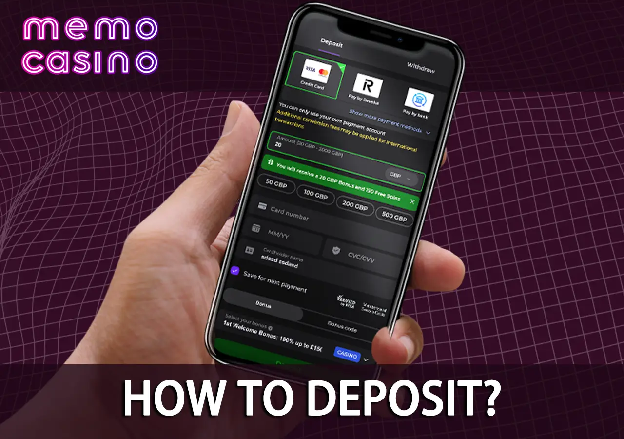 MemoCasino Deposit